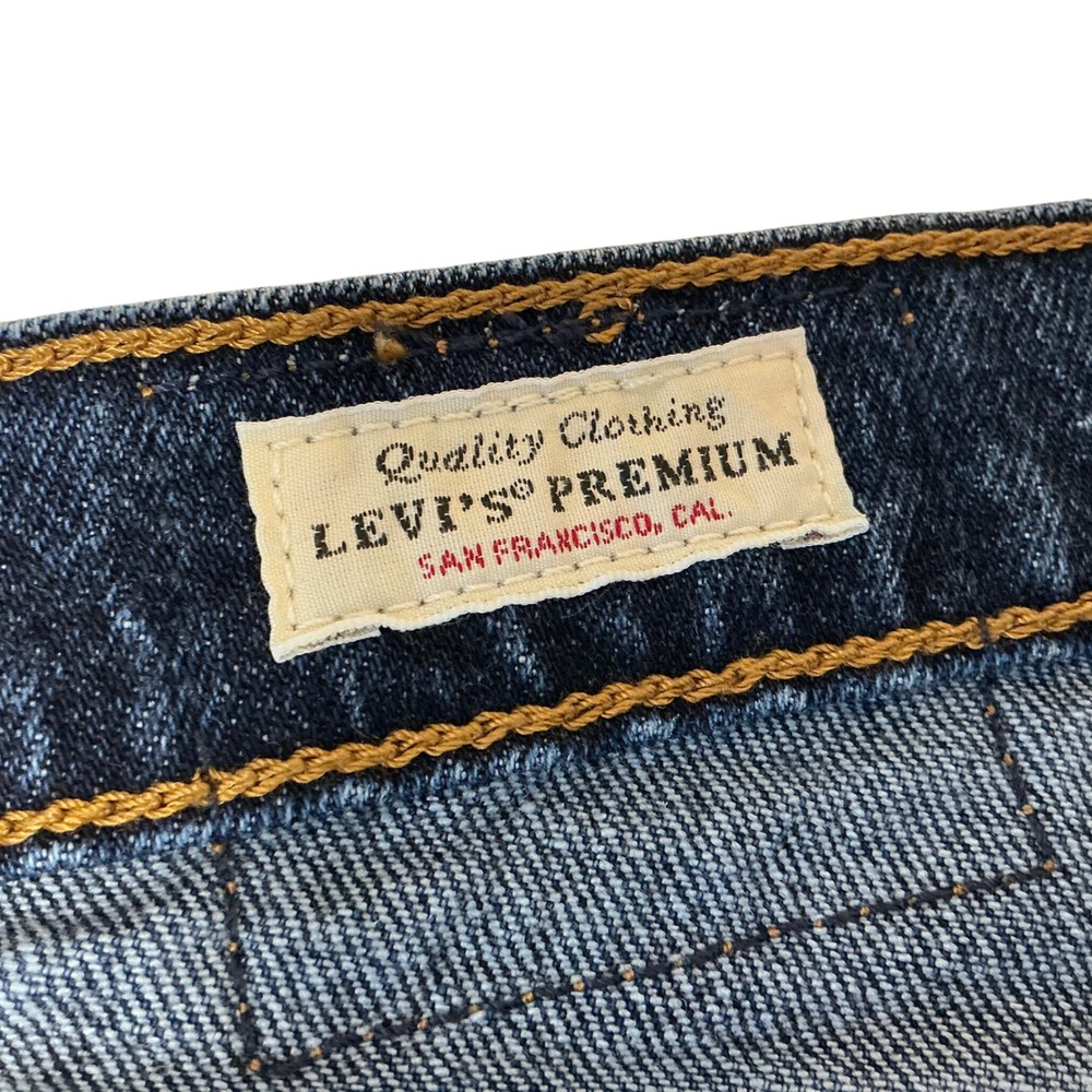 Levi's Premium Wedgie Straight Jeans Women's 20W Dark Wash Denim - Picture 5 of 9